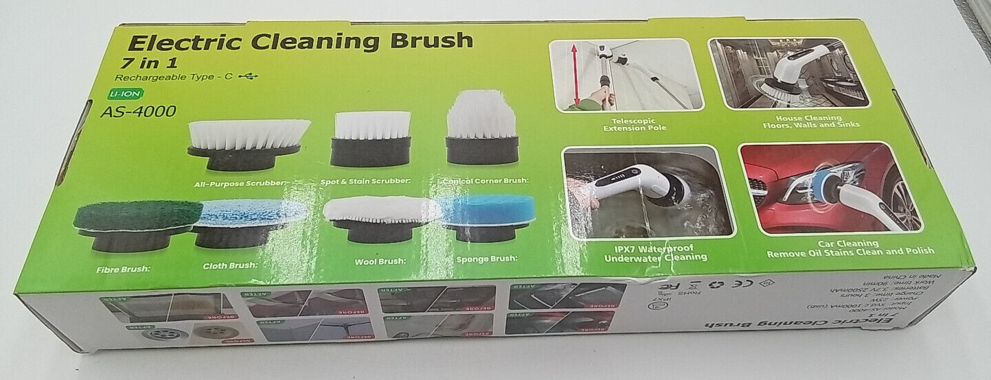 Electric Cleaning Brush 7 In 1 AS-4000 Rechargeable Type-C