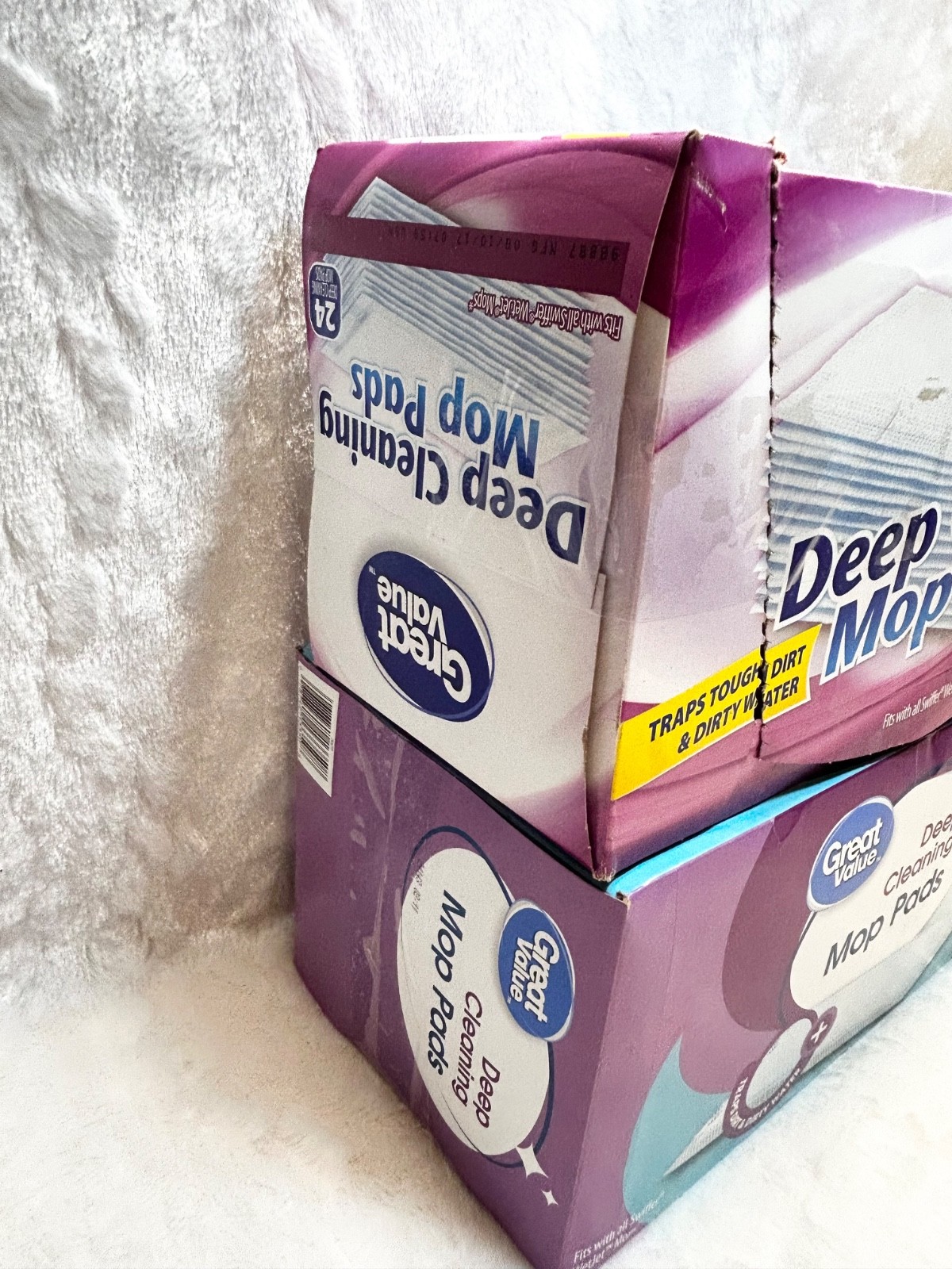 (43) Great Value Deep Cleaning Mop Pads Replacement Household Supplies Open Box