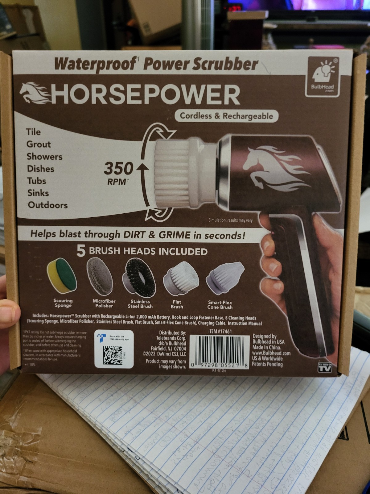 Horsepower Waterproof Power Scrubber