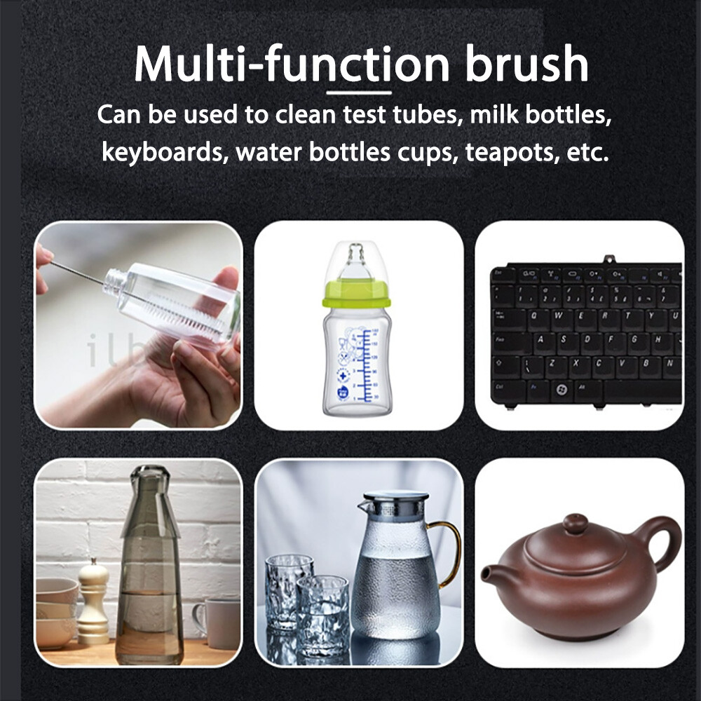 1-10PCS Nylon Straw Cleaner Cleaning Brush Small Long Handle Inner Hole Brushes