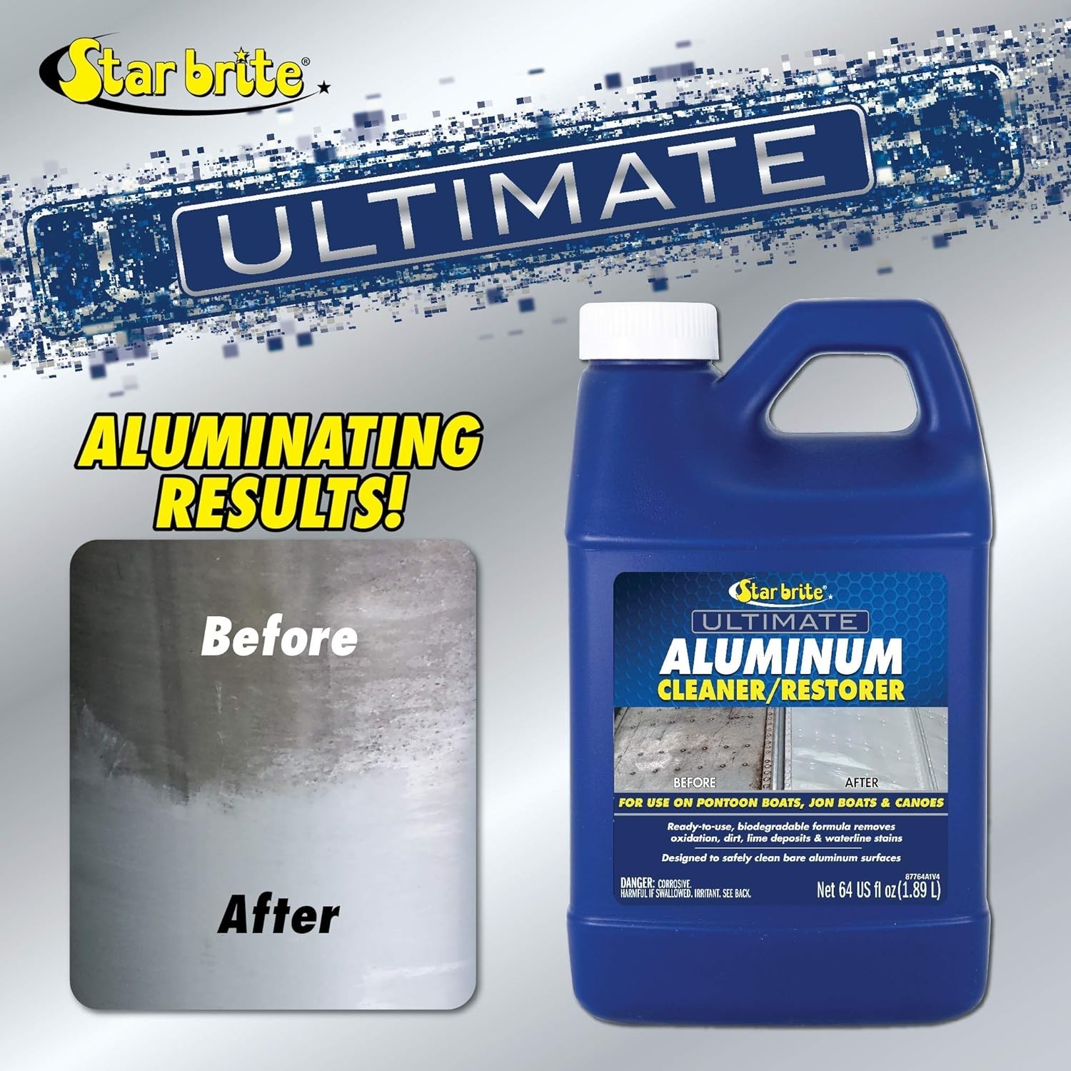 Ultimate Aluminum Cleaner & Restorer – 64oz Biodegradable Liquid for Boats