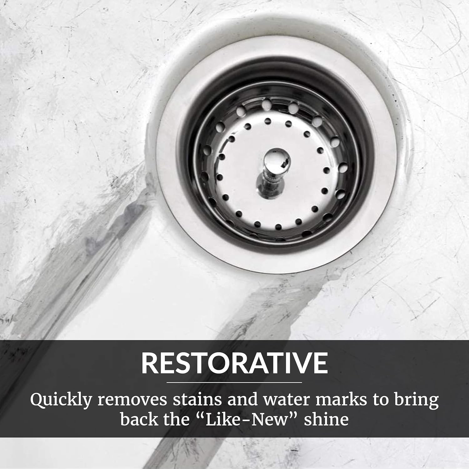 HOPE’S Perfect Sink Cleaner and Polish, Restorative, Removes Stains, Cast Iron,