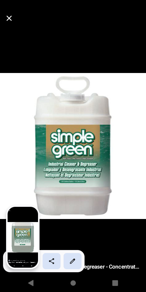 Simple Green Industrial Cleaner & Degreaser – White, 5 Gal