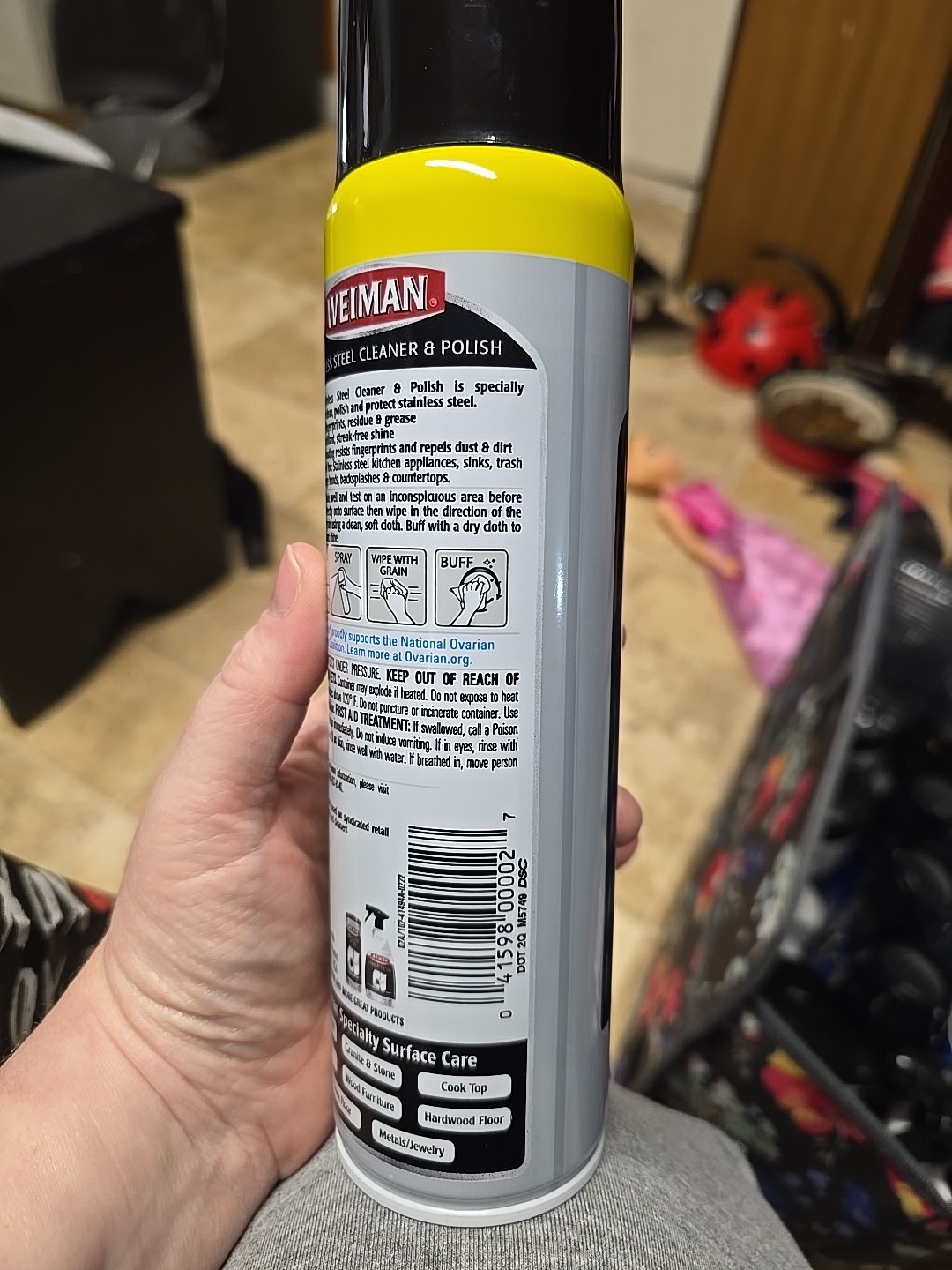 Weiman Stainless Steel Cleaner & Polish 12 Oz Aerosol Can New Streak-Free Shine