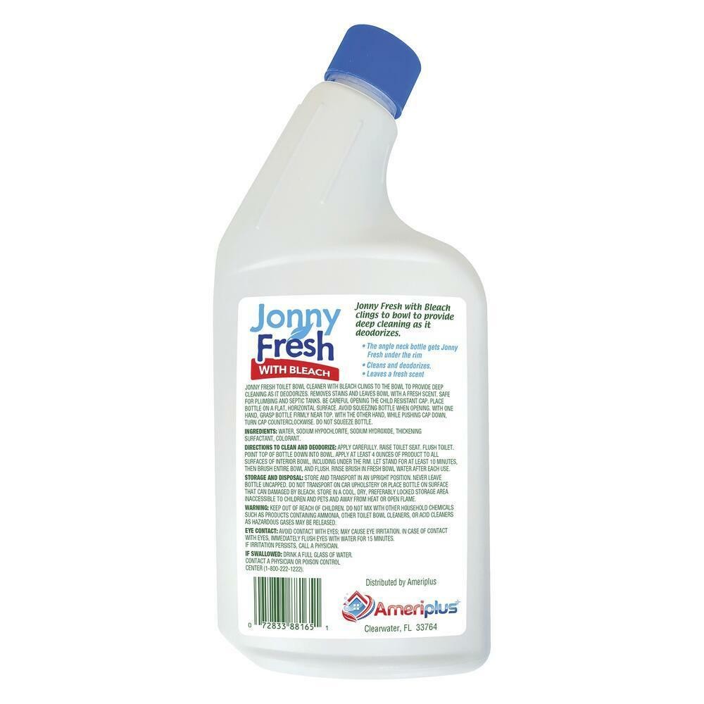 2 Pack Jonny Fresh with Bleach Ultra Thick Toilet Bowl Cleaner 24 oz. Bottle