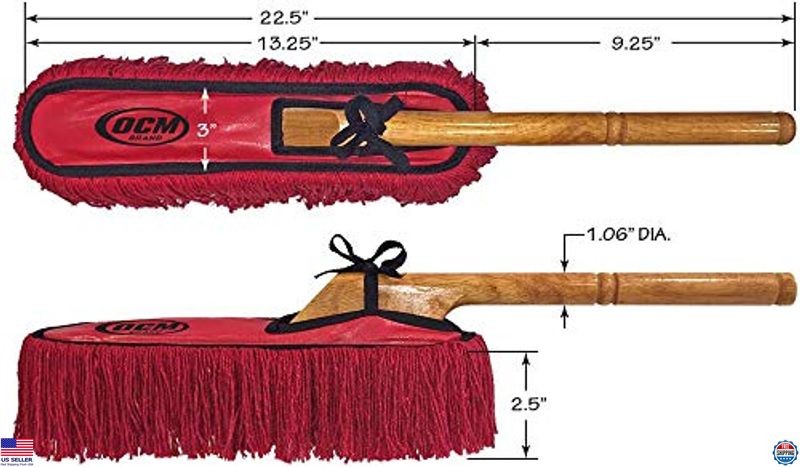 Classic Car Duster with Wood Handle & Storage Case – Detailer’s Choice Tool