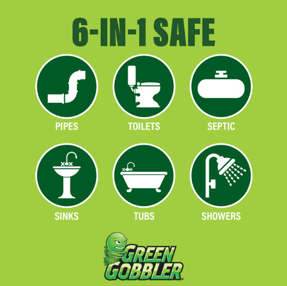 Green Gobbler Industrial Strength Drain Clog Remover & Cleaner Liquid Gel- 64oz.