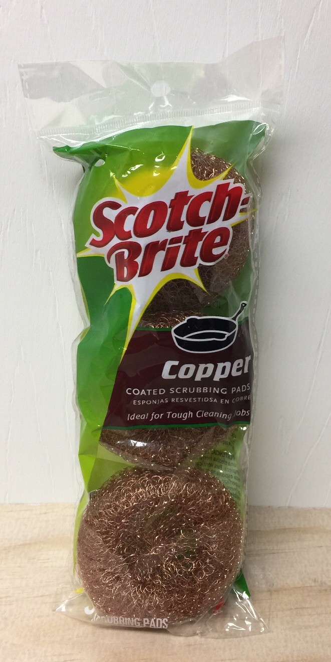 Scotch-Brite 2.8 in. Copper Coated Scouring Pad (3-Pack)