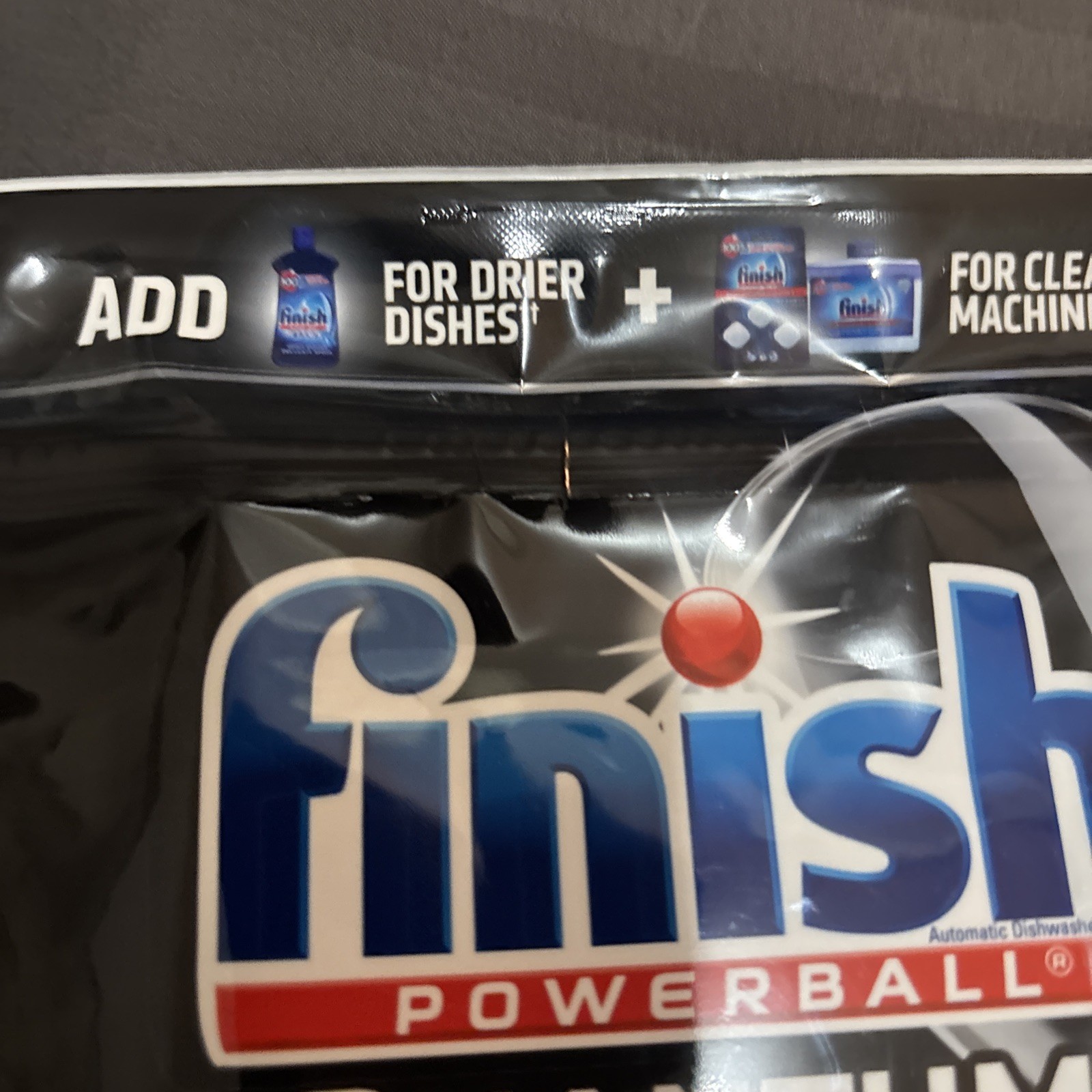 Finish Powerball 5.2 Oz Quantum Clean Shine 12 Ct Tabs Dishwasher Detergent