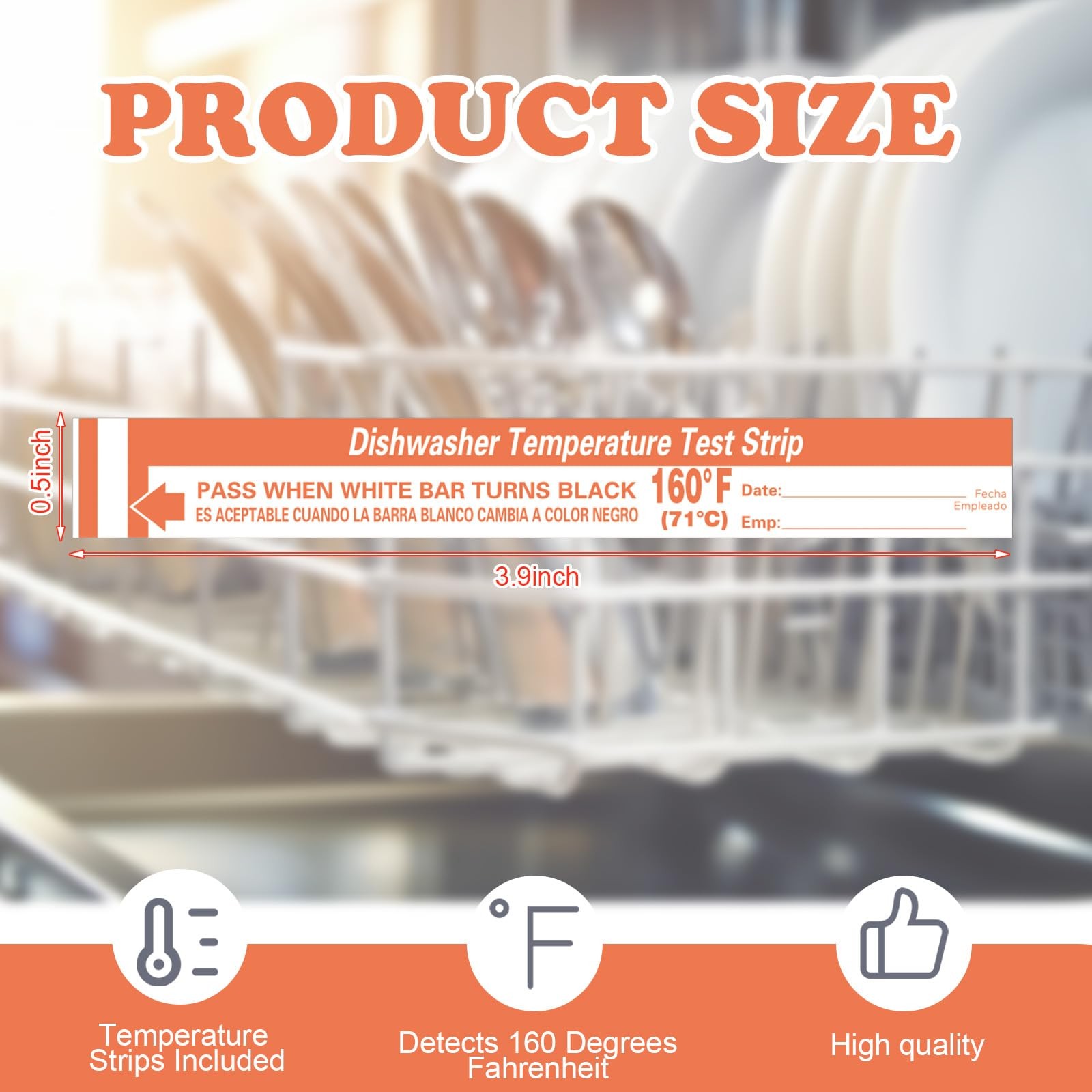 25 Pcs Dishwasher Temperature Strips Dishwasher 160° F Temp Stickers 160 Degr…