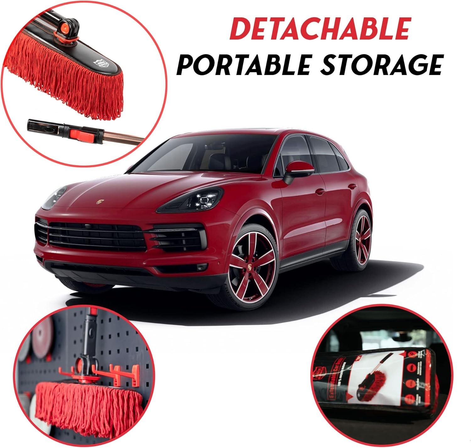Car Duster Exterior Scratch Free,Soft Car Brush Kit for Truck,SUV,RV and Moto…