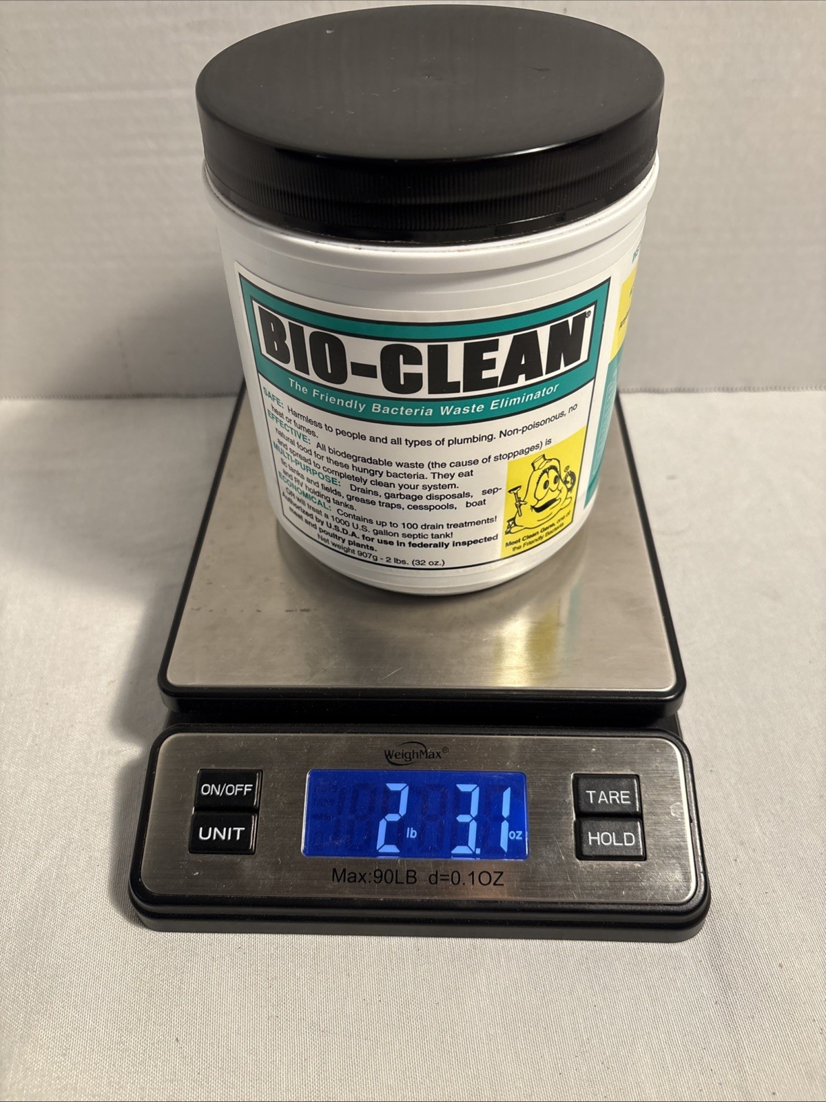Bio-Clean Drain & Septic 2LB Canister Environmentally Safe USED 90% Remaining