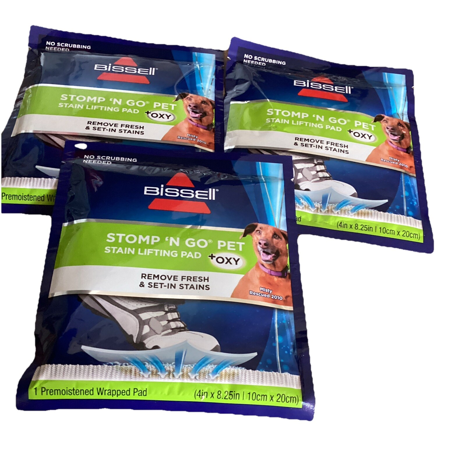 Bissell Stomp ‘n Go Pet Stain Lifting Pads – Lot Of 3 New Sealed