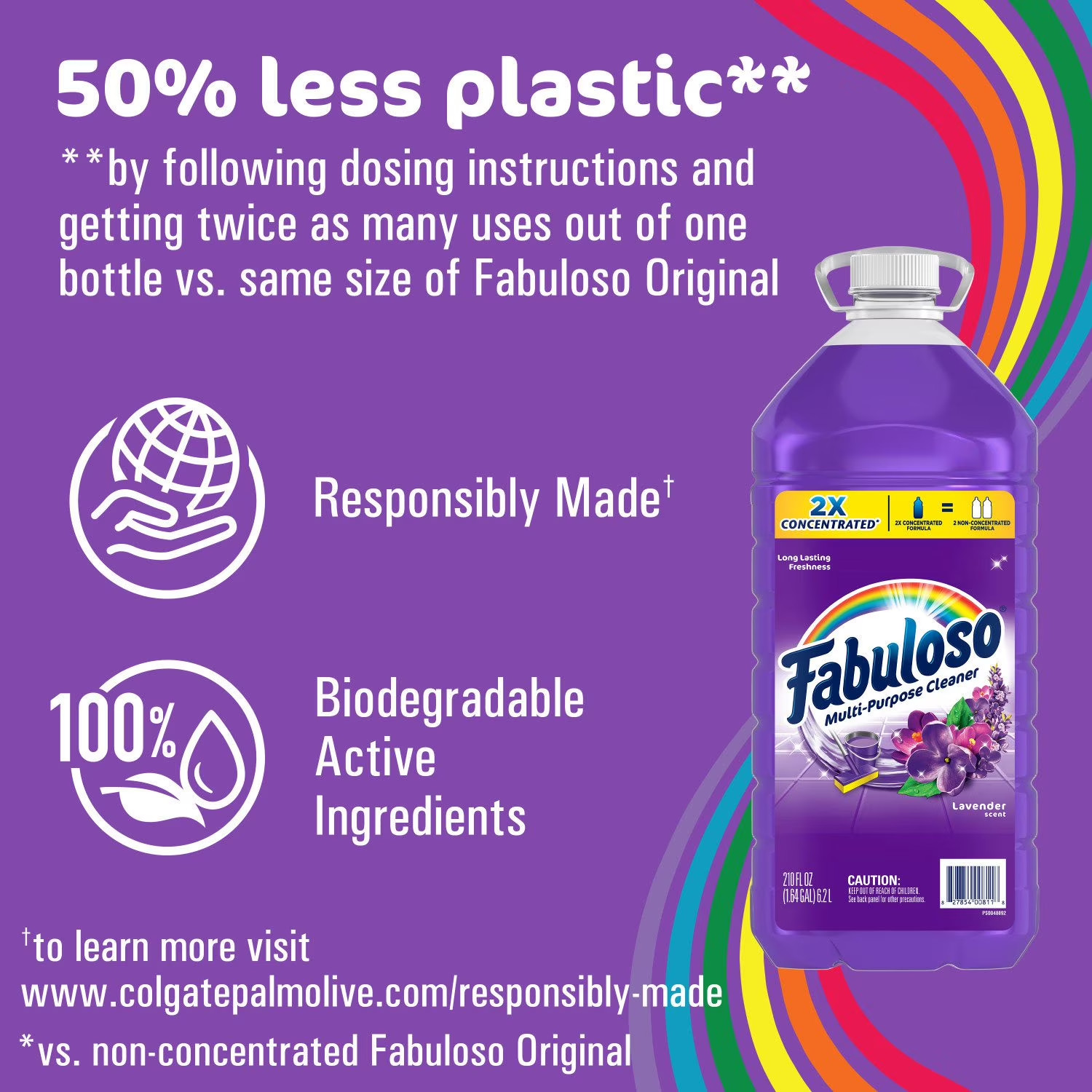 Fabuloso 2X Concentrated Multi-Purpose Cleaner Lavender, 210 fl oz