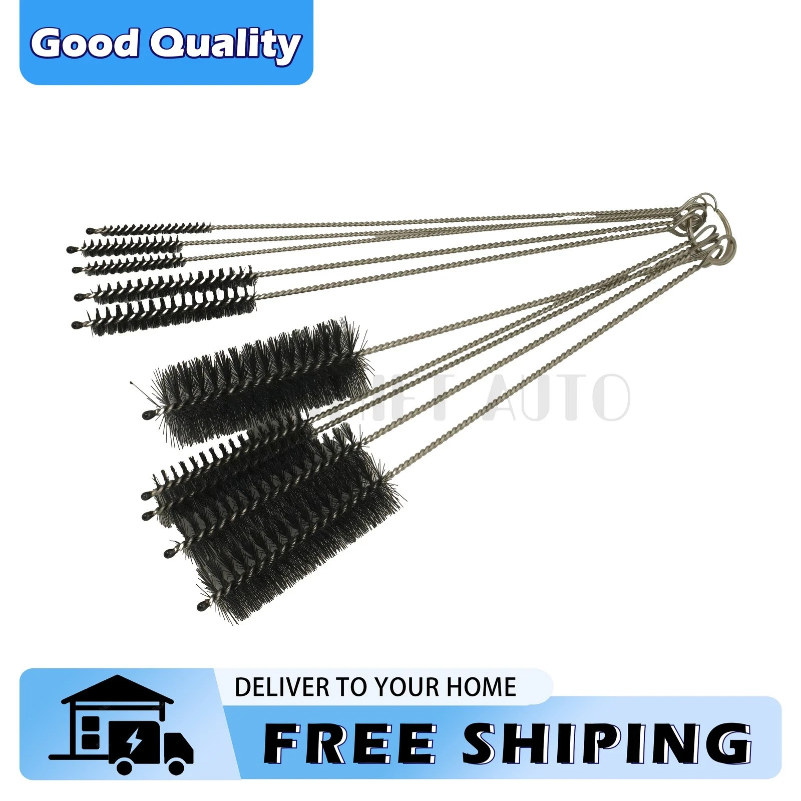Nylon Straw Bottle Cleaner Brush Set 10PCS Tube Pipe Cleaning Tools US