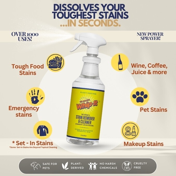 Whip-It Professional Strength Multi Purpose Stain Remover and Cleaner Spray