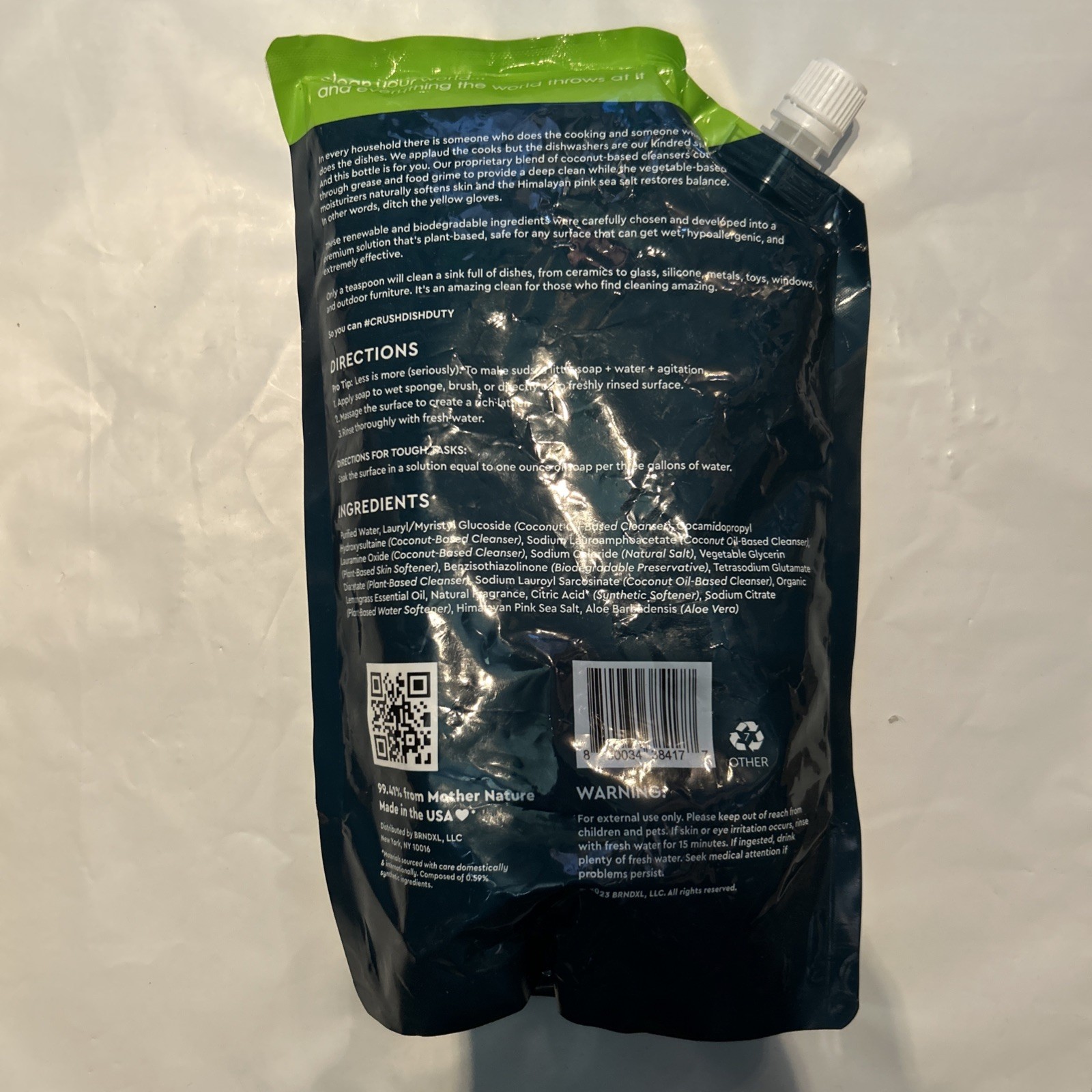 Puracy Natural Dish Soap Refill, Skin-Softening Plant-Based Liquid • Lemongrass
