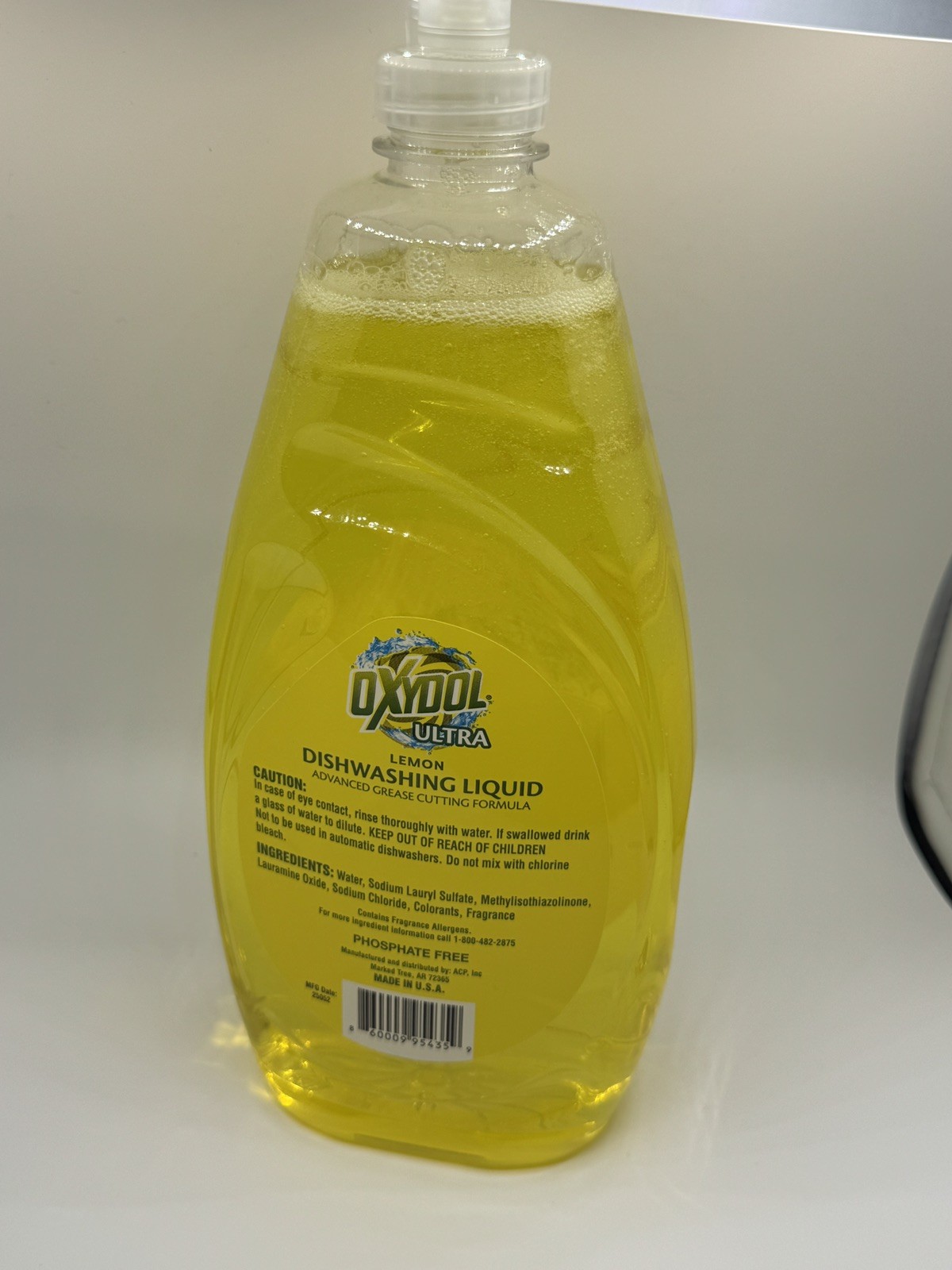 Oxydol Ultra Dishwashing Liquid Lemon Phosphate Free 30 fl oz