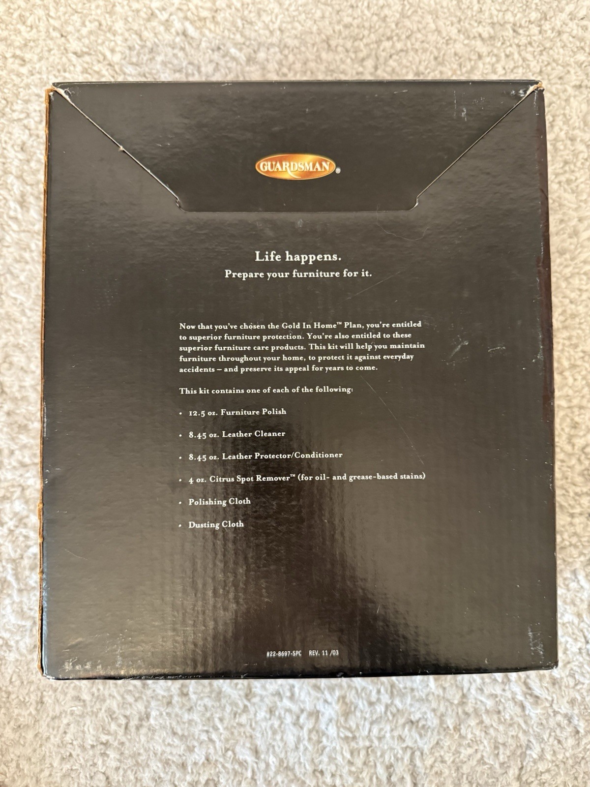 Vintage Gold In Home Havertys Furniture Care Kit Original Box Complete Unused