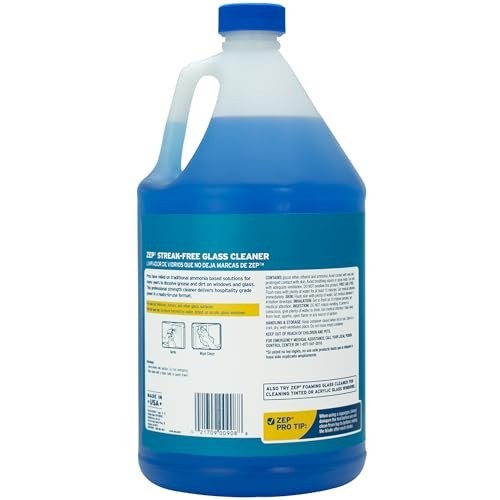 Streak-Free Glass Cleaner – 1 Gallon (Case of 2) – Crystal Clear Windows & Mirro