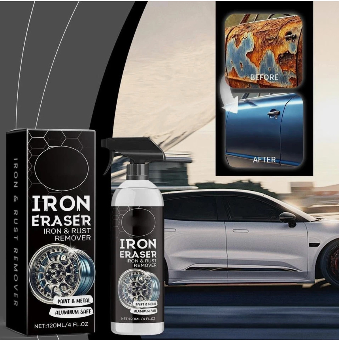 Iron Eraser Rust Remover Spray, Car Wheel Paint Brake Dust Fast Cleaner 120ml