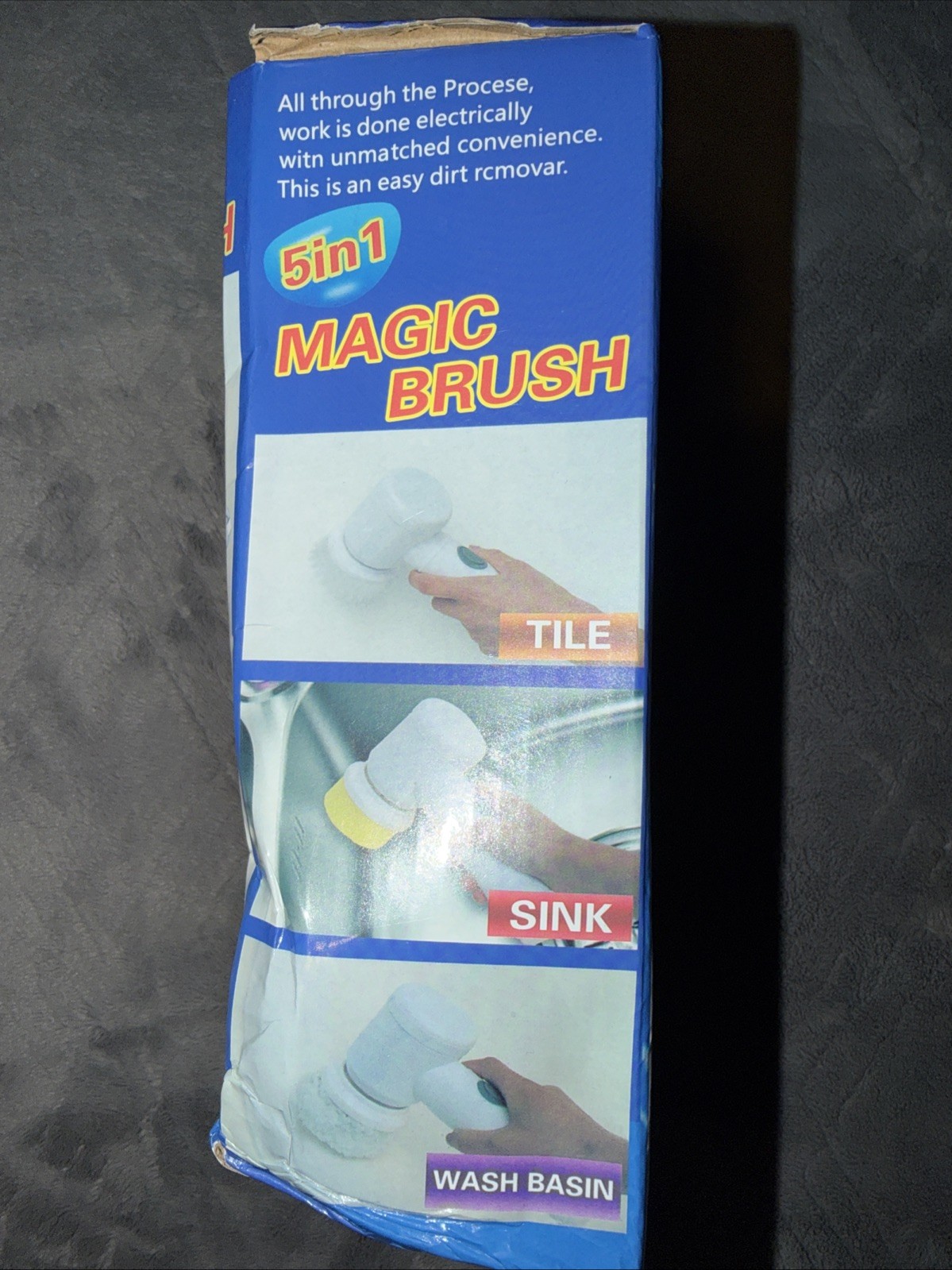 5 In 1 Magic Brush Cleans: Tile, Sink, Wash Basin & Bath / Showers New DentedBox
