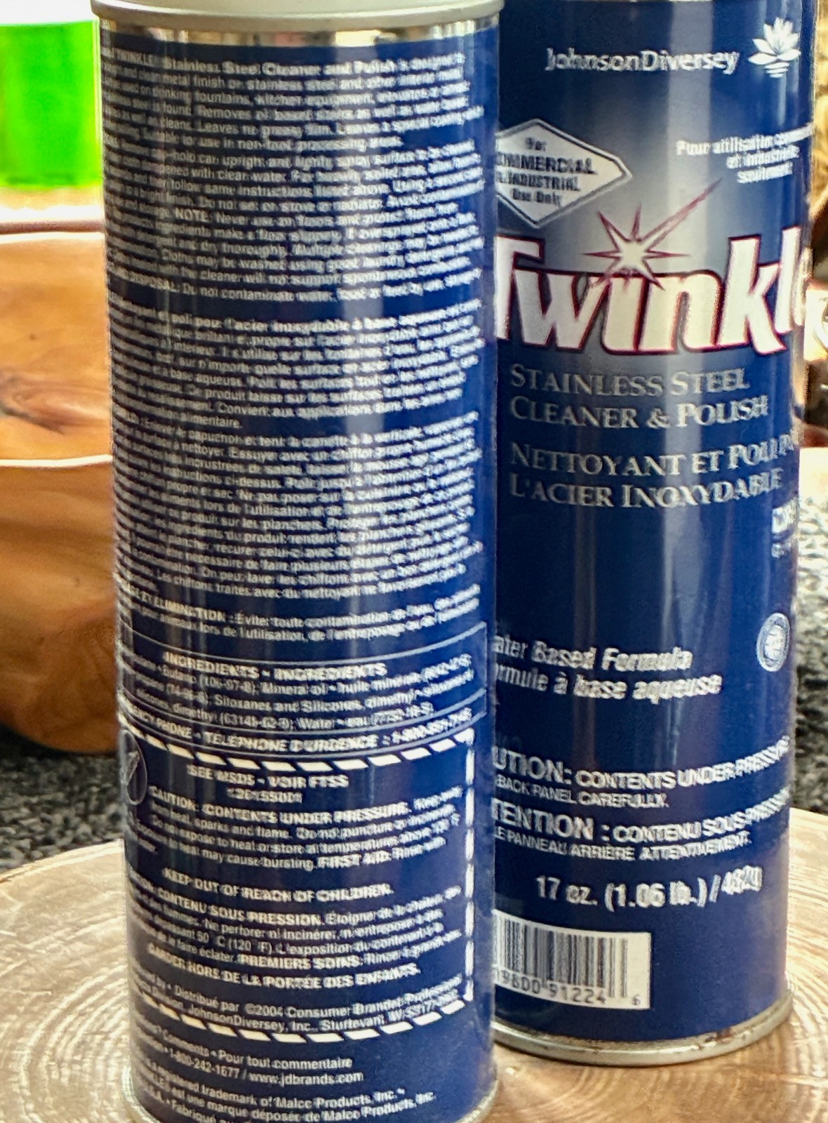 Twinkle Water Based Stainless Steel Cleaner & Polish 17 oz Spray Cans Lot of 6