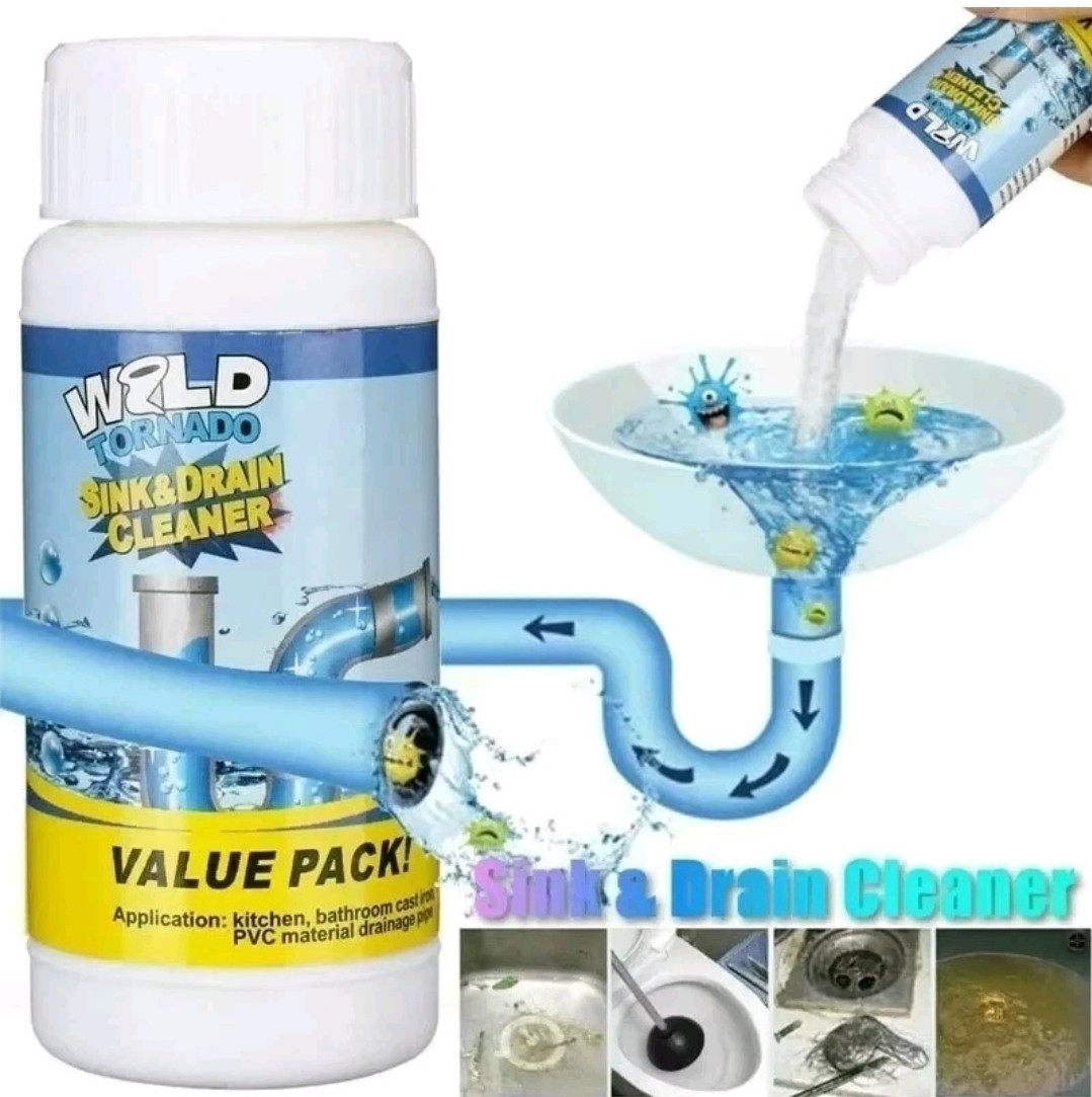 Wild Tornado Powerful Sink & Drain Cleaner Powder, Quick Foaming, Super Clean