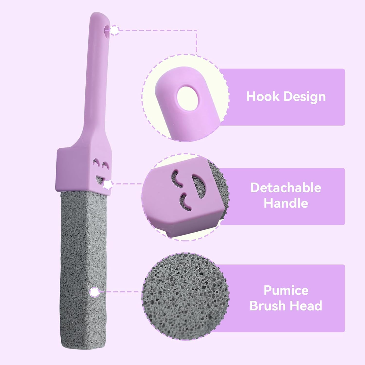 12 Pack Pumice Stones Scouring Sticks with 2 Handles, Pumice Scouring Pad Pum…