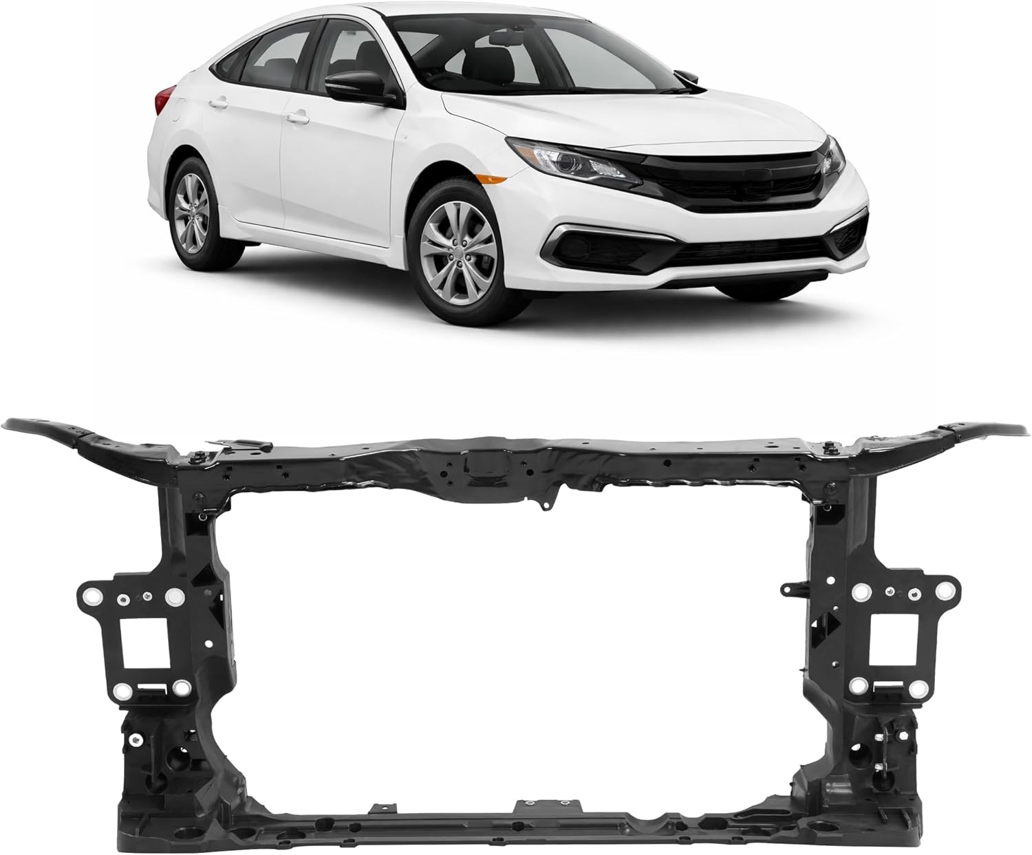 Radiator Core Mount Support Assembly Compatible with 2016-2019 Honda Civic DX LX