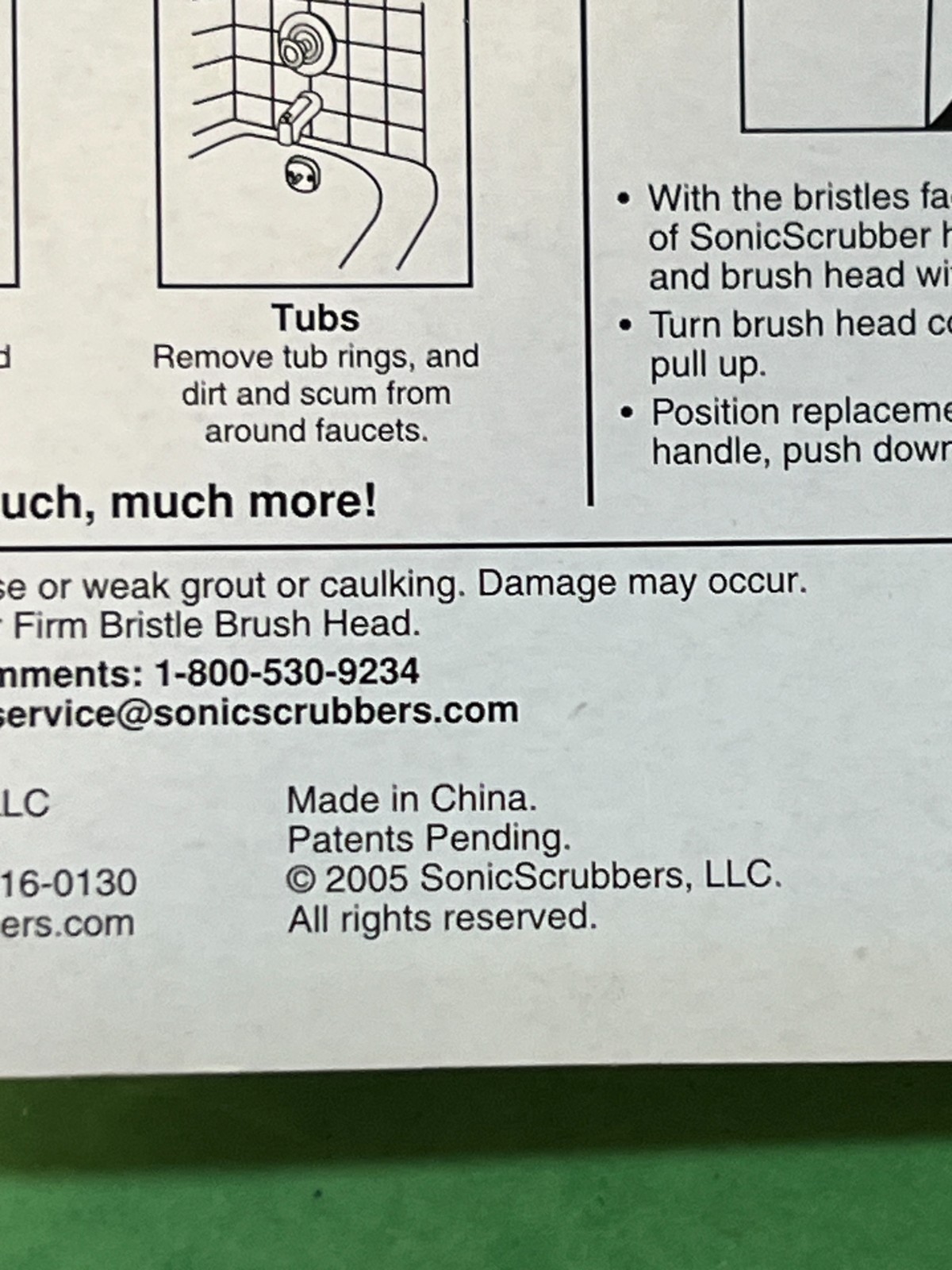 NEW! SonicScrubber Bathroom Cleaning 4 Interchangeable Brush Heads Tools Power