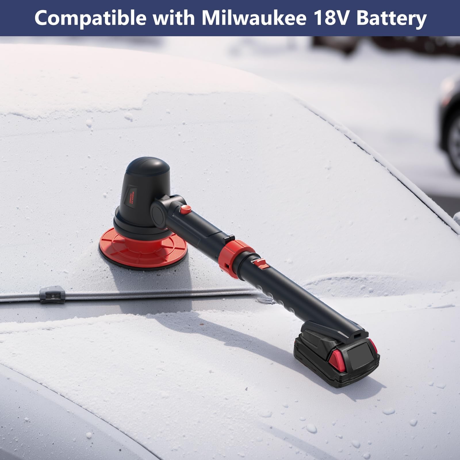 Electric Ice Scraper for Milwaukee 18V Battery, 1300RPM High-Speed