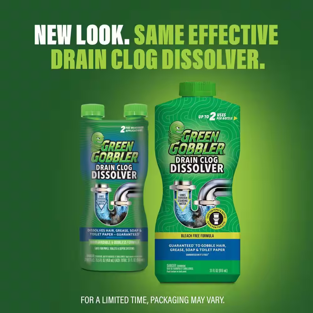 31 Oz. Drain and Toilet Clog Dissolver and Remover Premeasured Applications Drai
