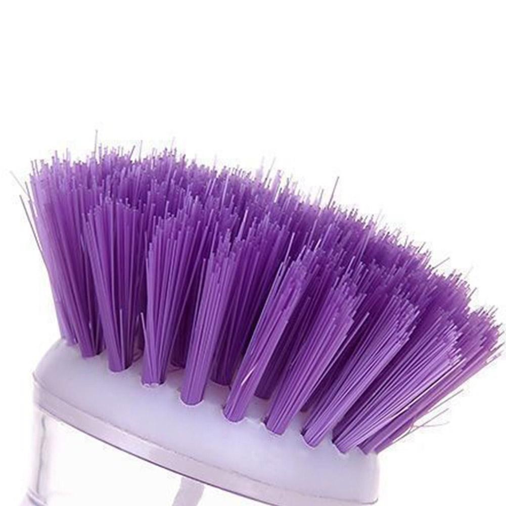 Dish Brush with Soap Dispenser & Holder | Kitchen Dishwashing Palm Scrub Brush