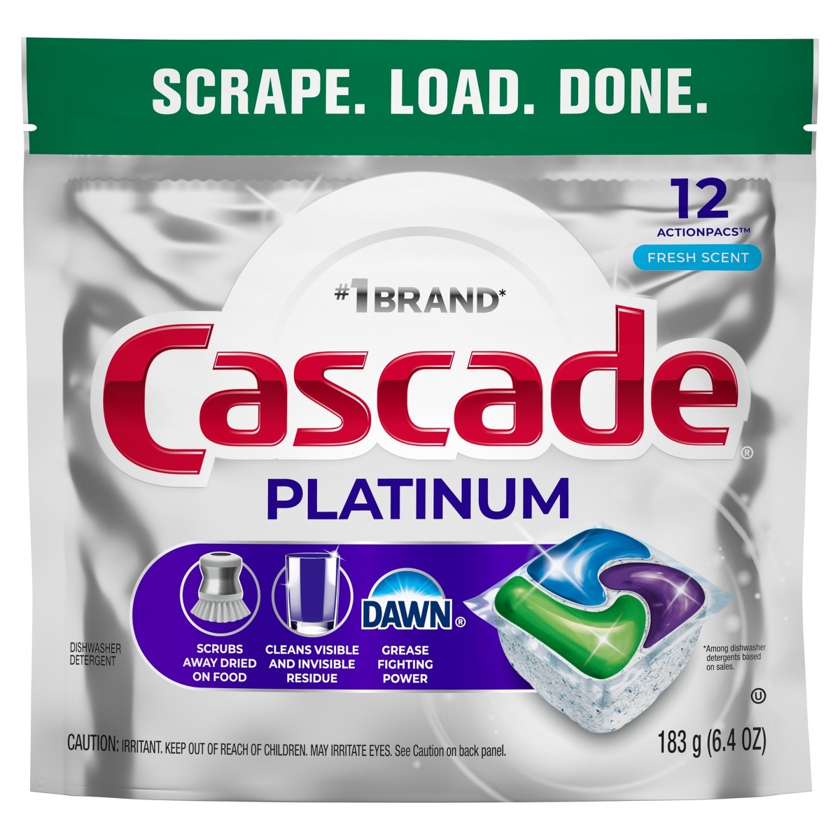 Platinum Pods Dishwasher Detergent – Fresh – 12ct