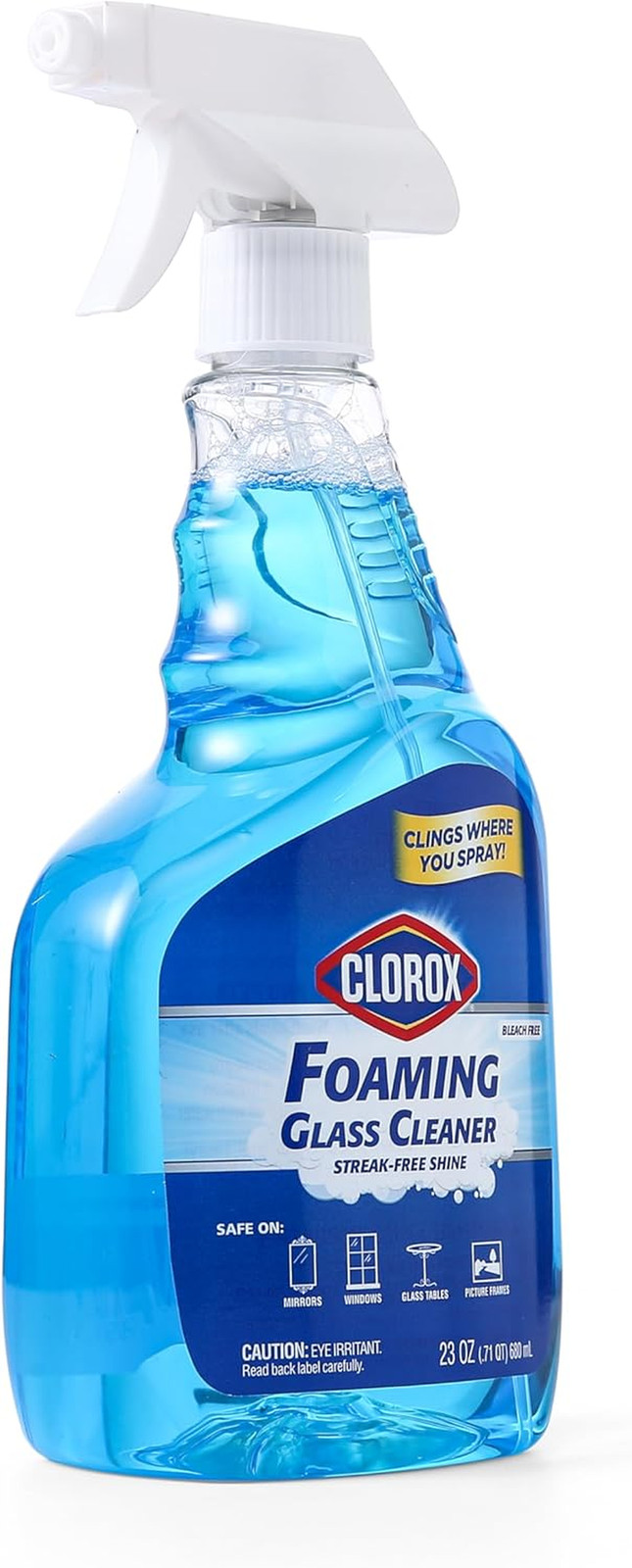 Foaming Glass Cleaner Trigger Spray, Streak Free No Drip Formula for Windows, Mi