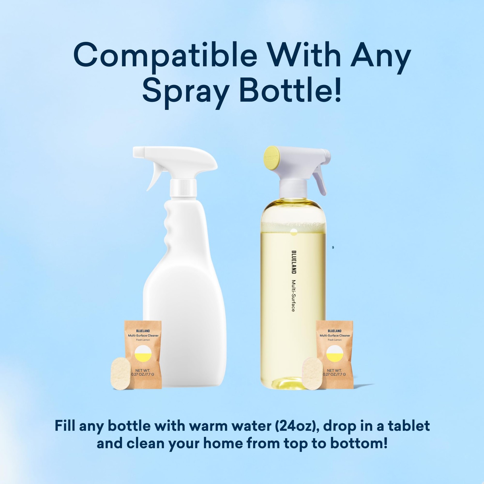 Multi-surface Cleaner, 4-Pack Refill, Fresh Lemon Scent, All-Purpose, Eco-Fri…