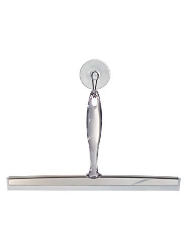 iDesign 12 Inch Metal Plastic Shower Squeegee with Hook
