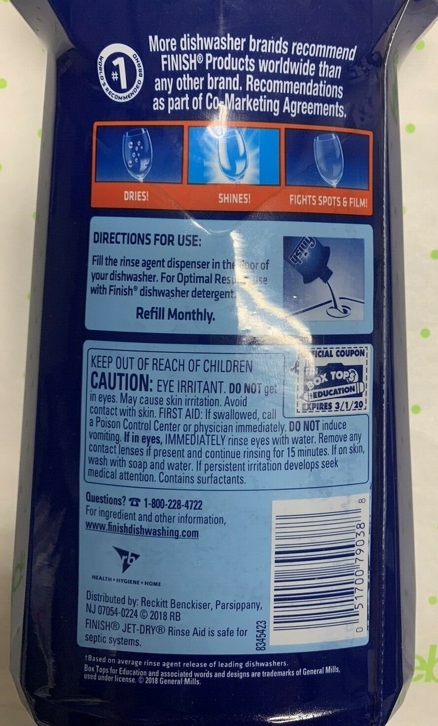 2 Jet Dry Ultimate Spot & Film Removal Finish Rinse Aid Plus 300 Washes 32 Oz NE