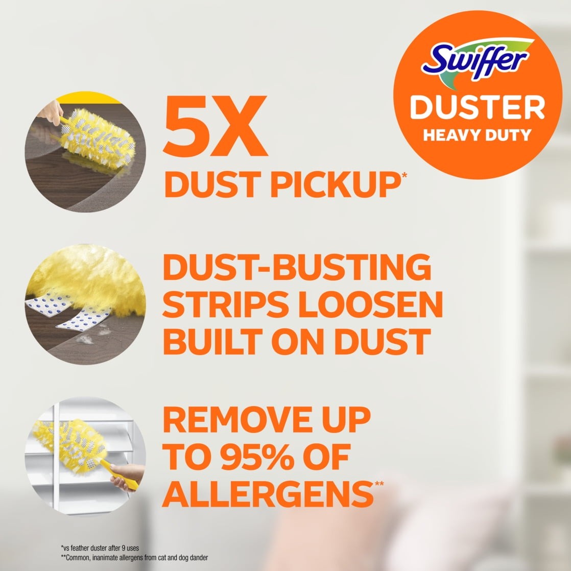 Dusters Heavy Duty Multi-Surface Duster Refills Cleaning Unscented 6 Count