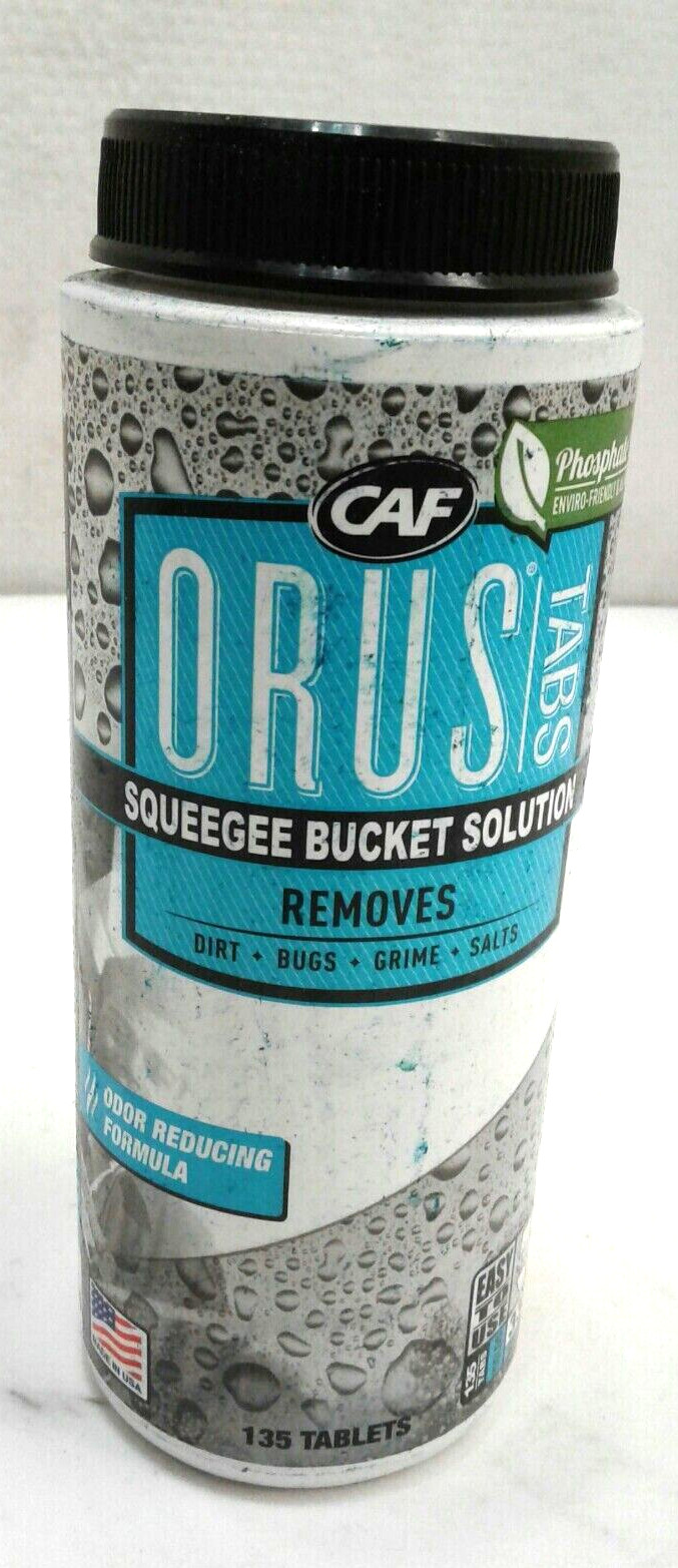 Orus Tabs Industrial Squeegee Bucket Solution Window/Glass Cleaner 135 Tabs