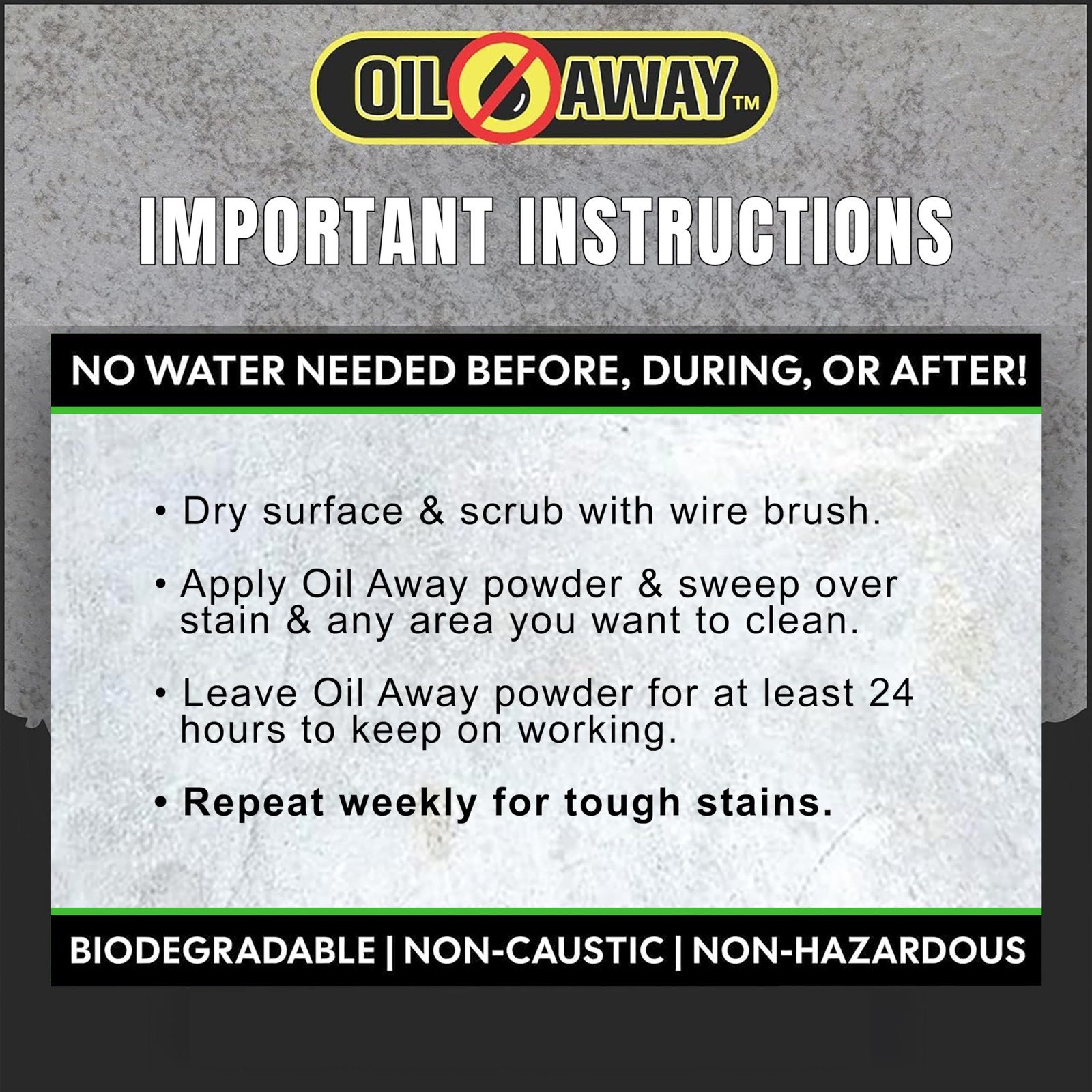 Oil Away Driveway Cleaning Starter Kit | Fight Stains | Brighten Driveway | D…