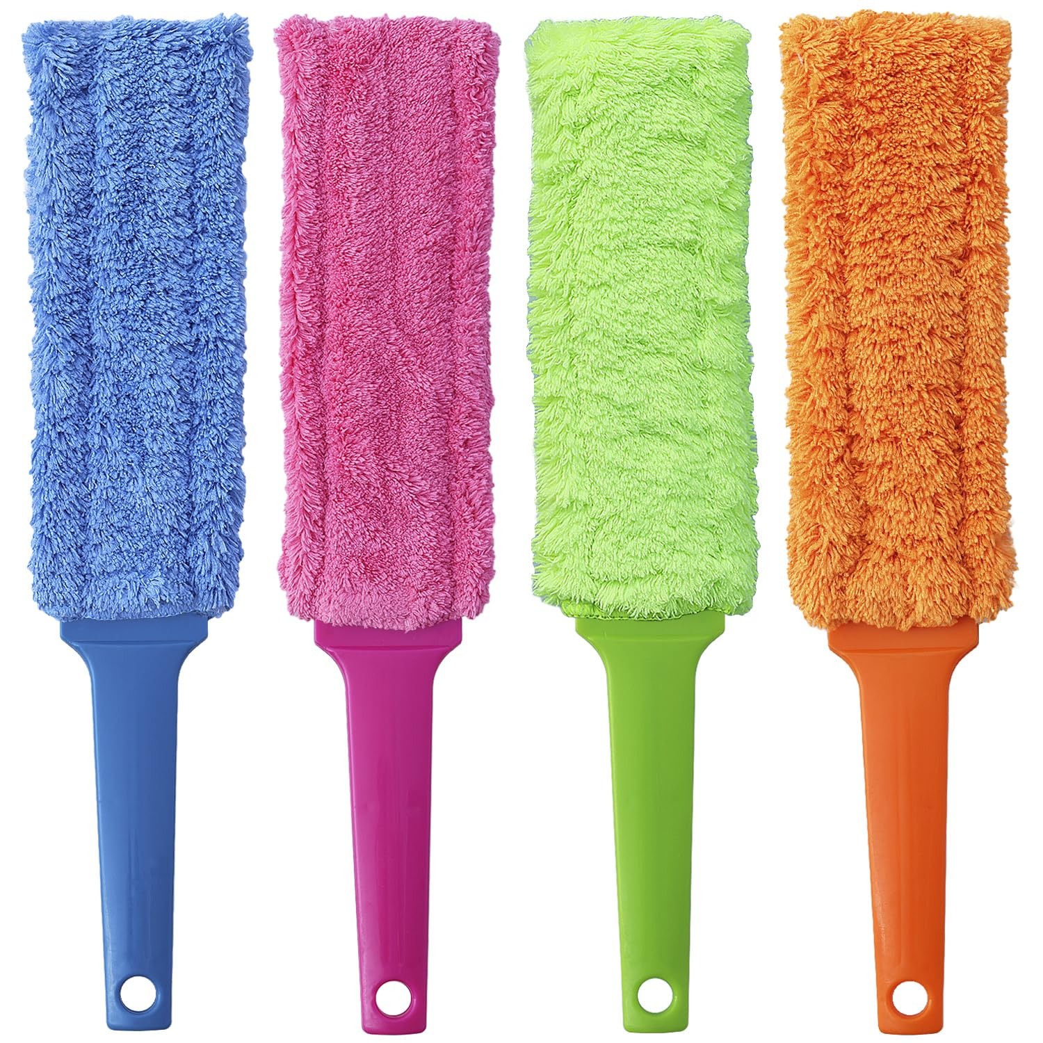 4 Pack 15 inch Reuseable Microfiber Feather Duster, Blind Duster, Gap Duster, Re