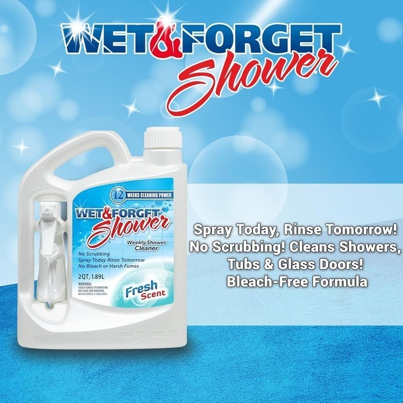 Effortless Shower Cleaner No Scrub Fresh Scent Removes Soap Scum Tub Tile Grime