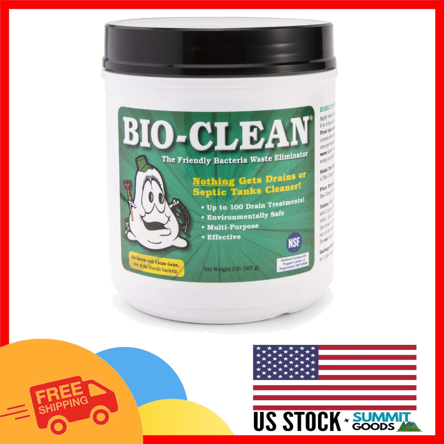 Effective Grease Trap & Drain Cleaner – Eco-Friendly, 2 lb Canister for Home Use
