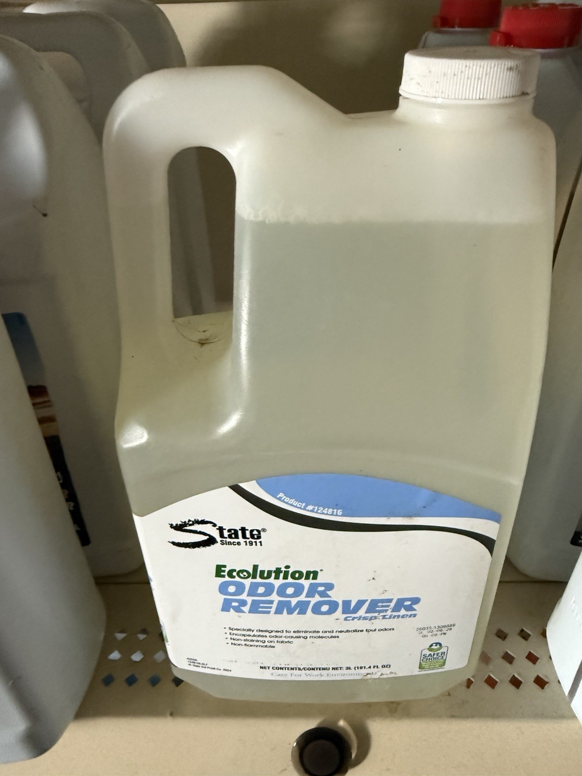 State Ecolution Odor Concentrated Remover Crisp Linen 1 Gallon