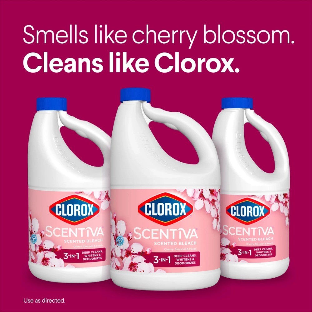 Scented Bleach Cherry Blossom Peach Scent 81 Fl Oz Laundry Detergent Brightener