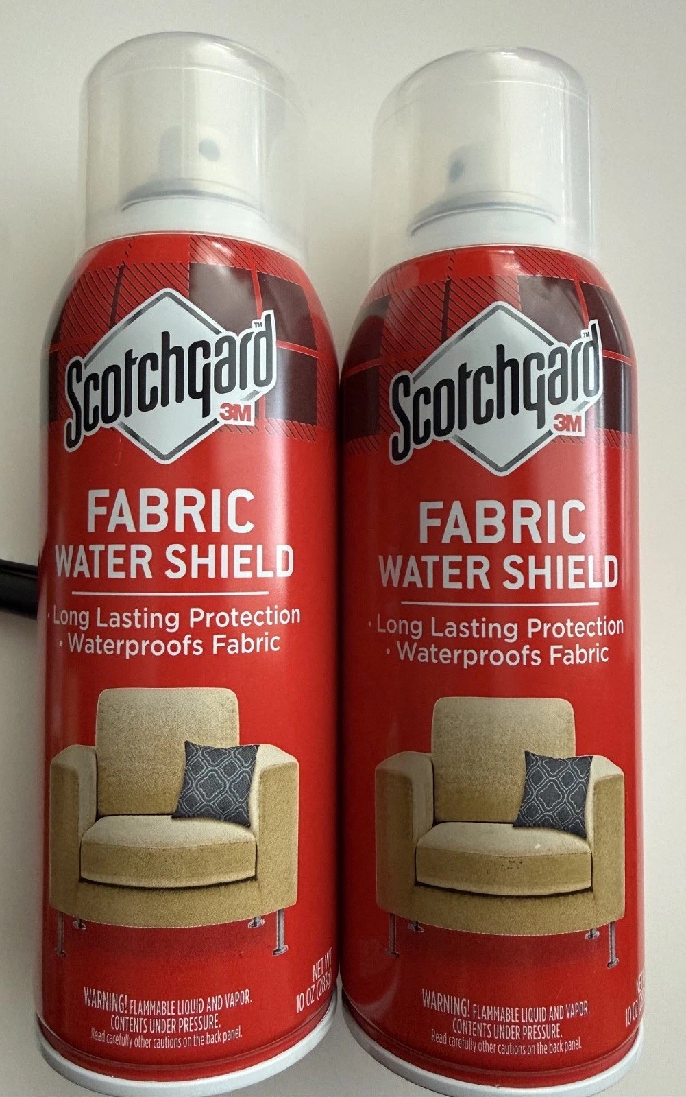 2pk Scotchgard Fabric Water Shield Clothing Water Repellent Spray 10oz.,
