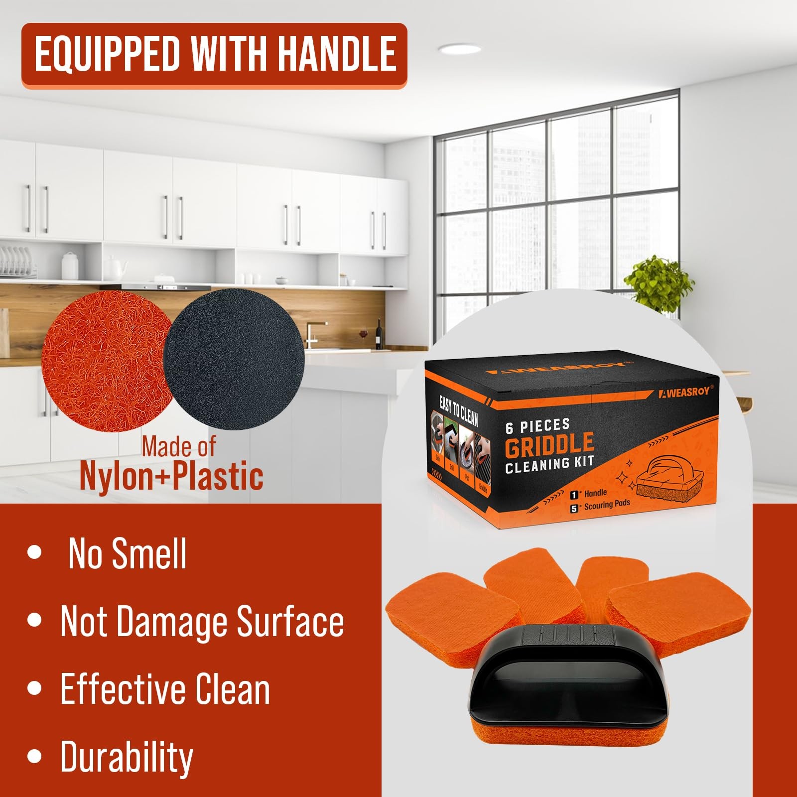 6piece Griddle Cleaning Kit For Blackstone Flat Top Grill Cleaning Kit Nonscratc