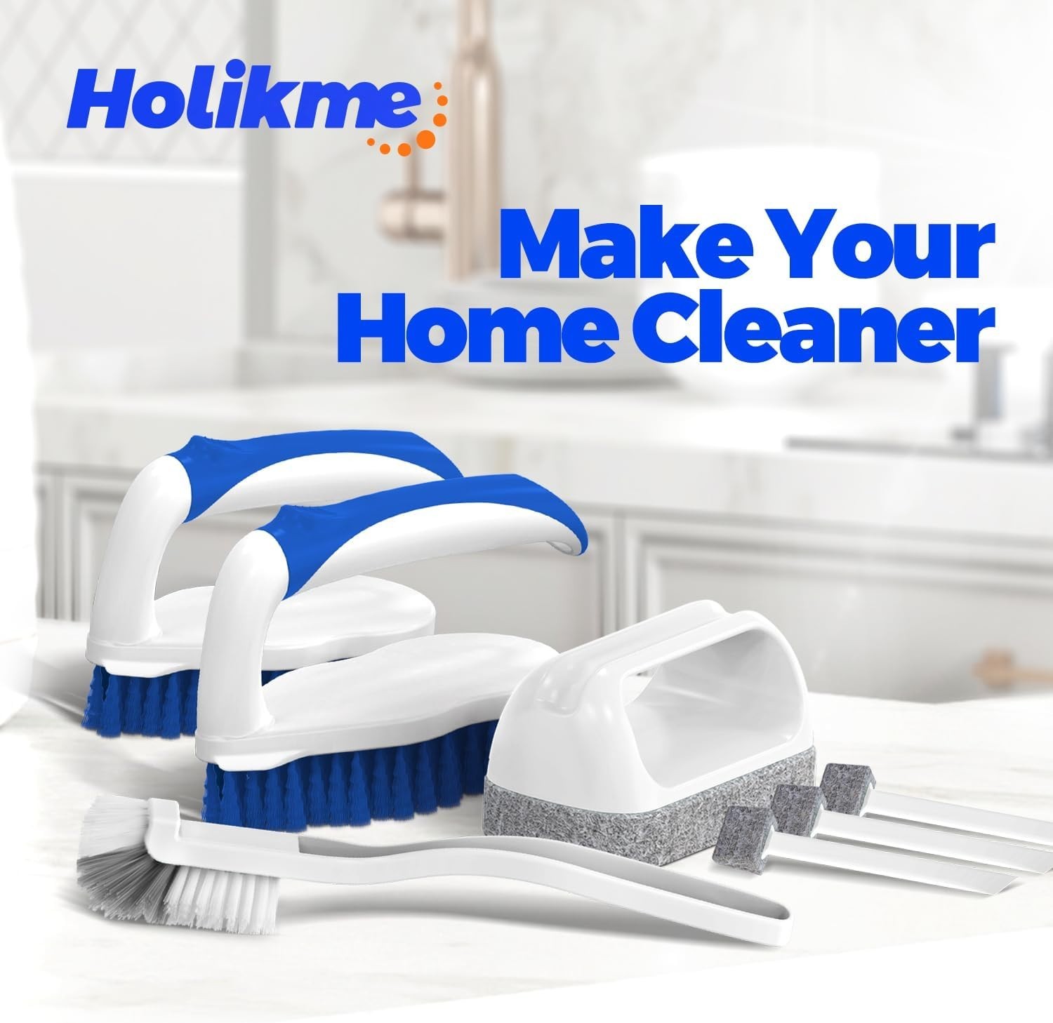 Complete 7 Brush Set for Efficient Grout & Pool Cleaning – Ergonomic Handle